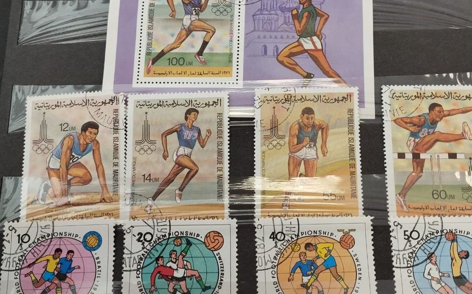 У нас серьезная коллекция спортивных марок: от Чехословакии до Мавритании с Монголией